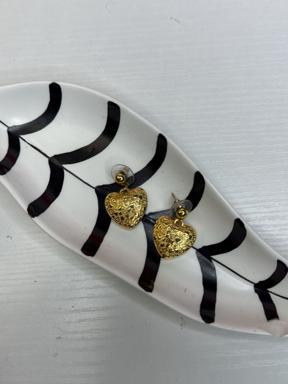 Gold Heart Drop Earrings - Women Jewelry